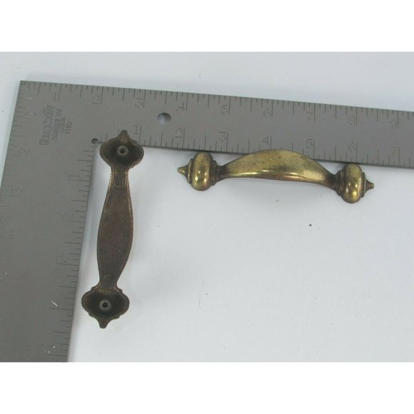 3 Vintage Keeler Brass Drawer Pull Door Cabinet 28818 - Picture 4 of 4